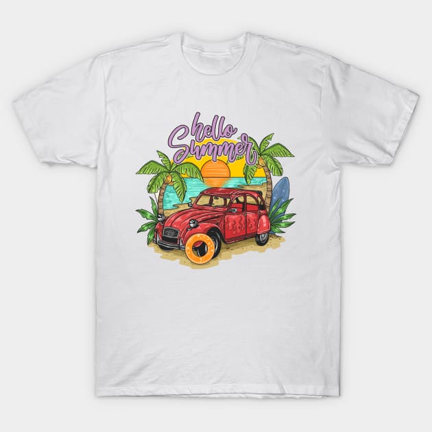 Hello summer T-Shirt by King Tiger